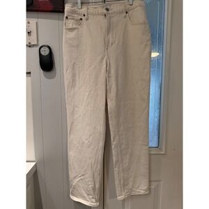 Abercrombie & Fitch 90s Straight Ultra High Rise Jeans  Off White Size 30 10S